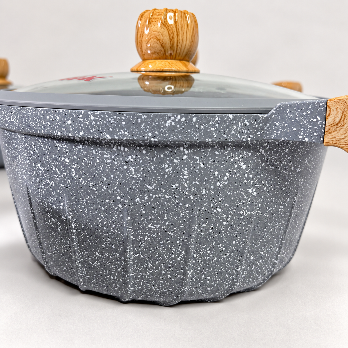 Batería de Cocina H·K Granito Antiadherente – 10 Piezas Gris