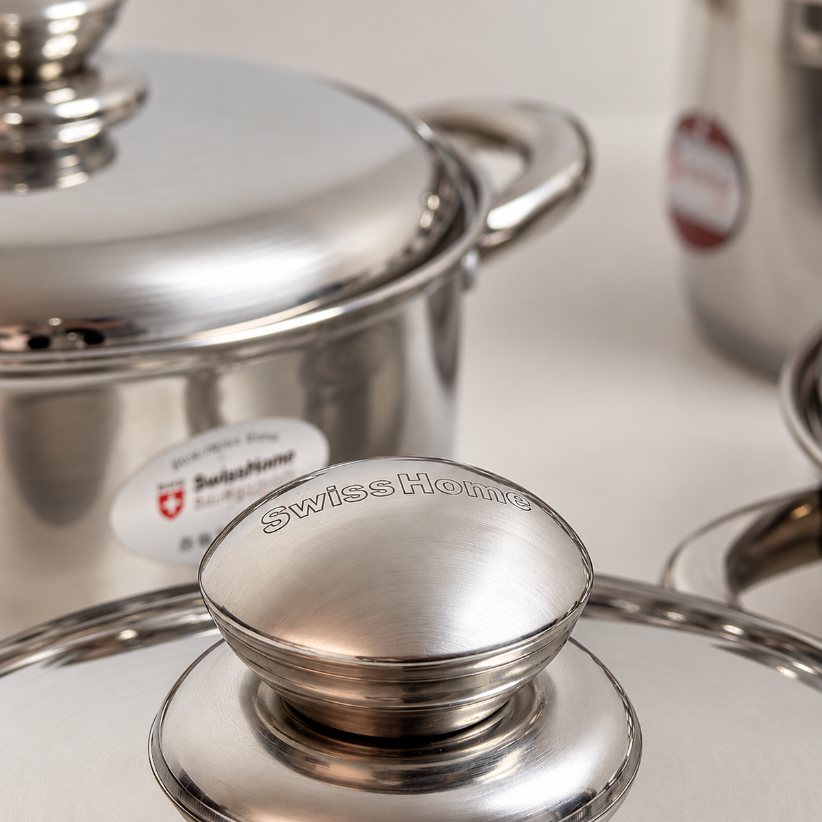 Batería de Cocina Swiss Home MK13 – 13 Piezas Acero Inoxidable 18/10