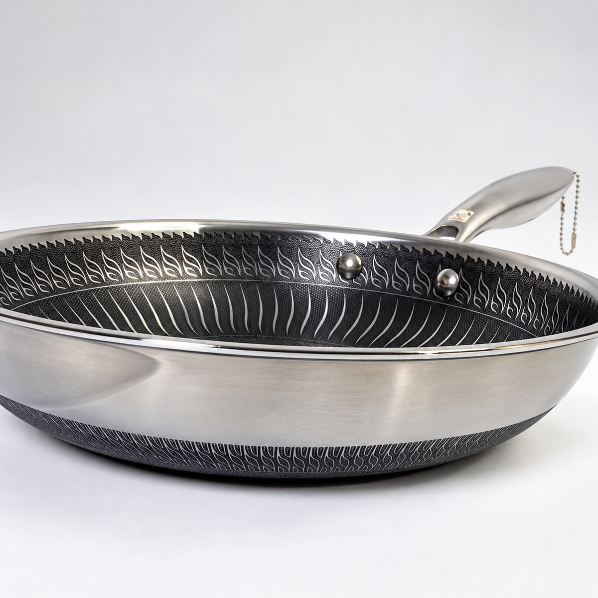 Sartén Rena House Tri-Ply 20 cm – Acero Inoxidable 18/10 con Tapa de Vidrio (COD)