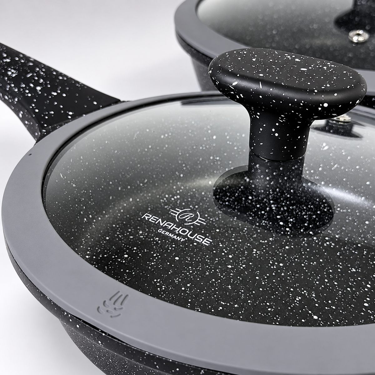 Set de Sartenes RenaHouse Granite Antiadherentes – 6 Piezas 20, 24 y 28 cm (COD)