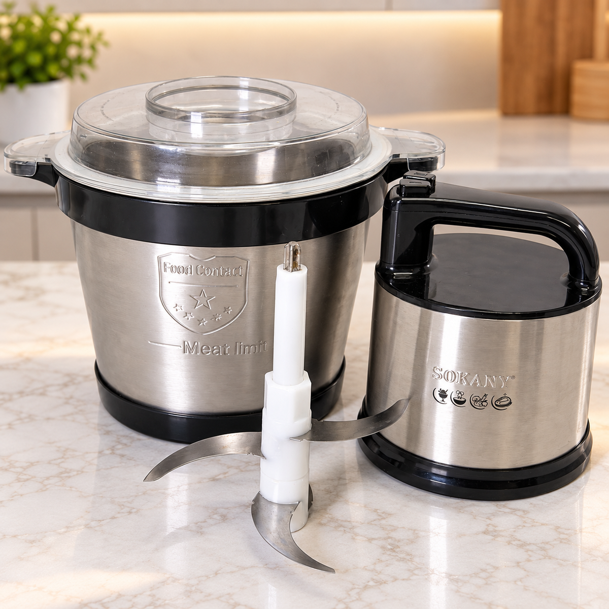 Procesador de Alimentos Sokany SK-7028 – 4 Litros