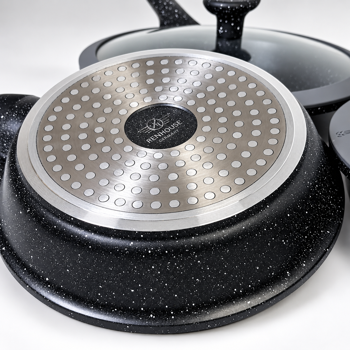 Set de Sartenes RenaHouse Granite Antiadherentes – 6 Piezas 20, 24 y 28 cm (COD)