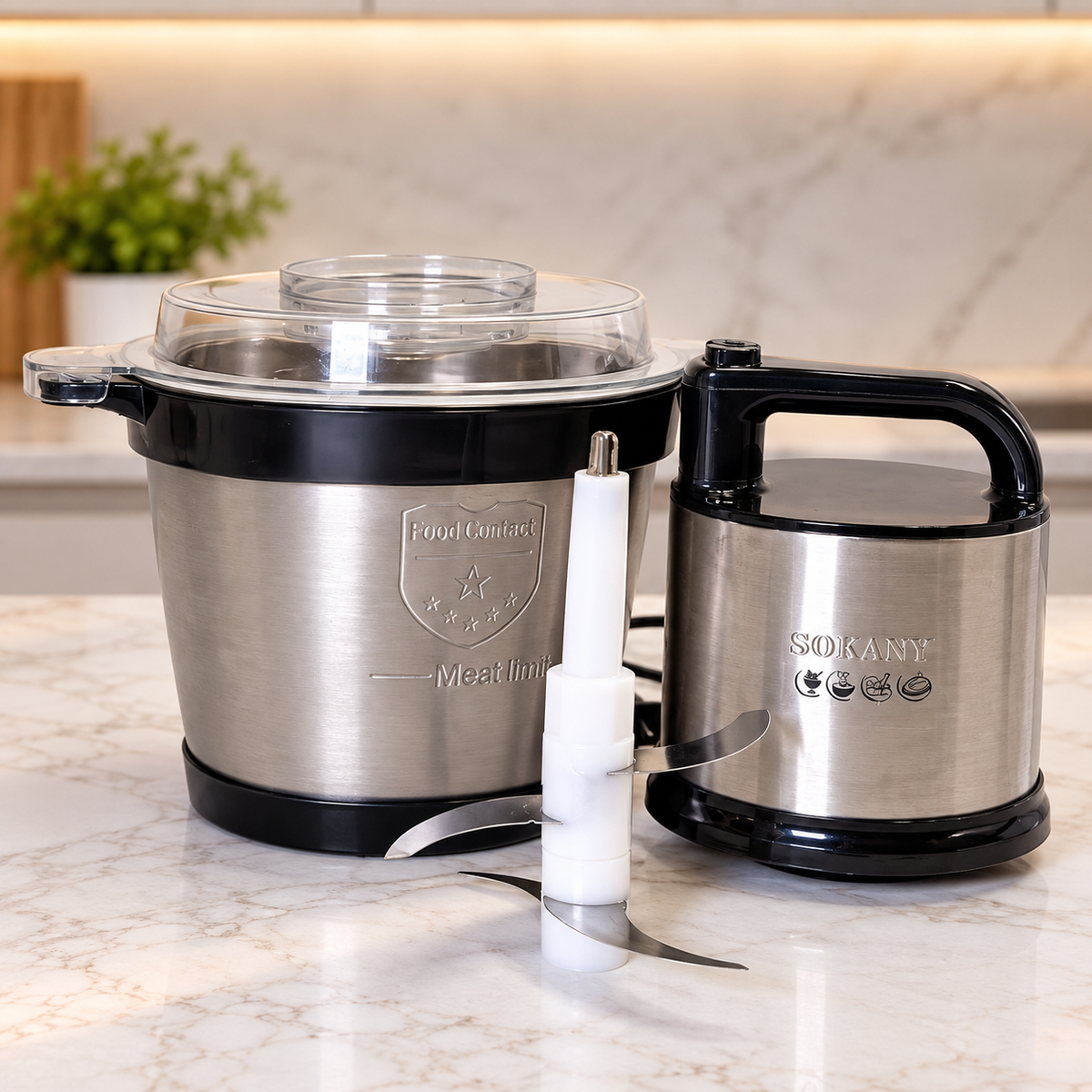 Procesador de Alimentos Sokany SK-7028 – 4 Litros