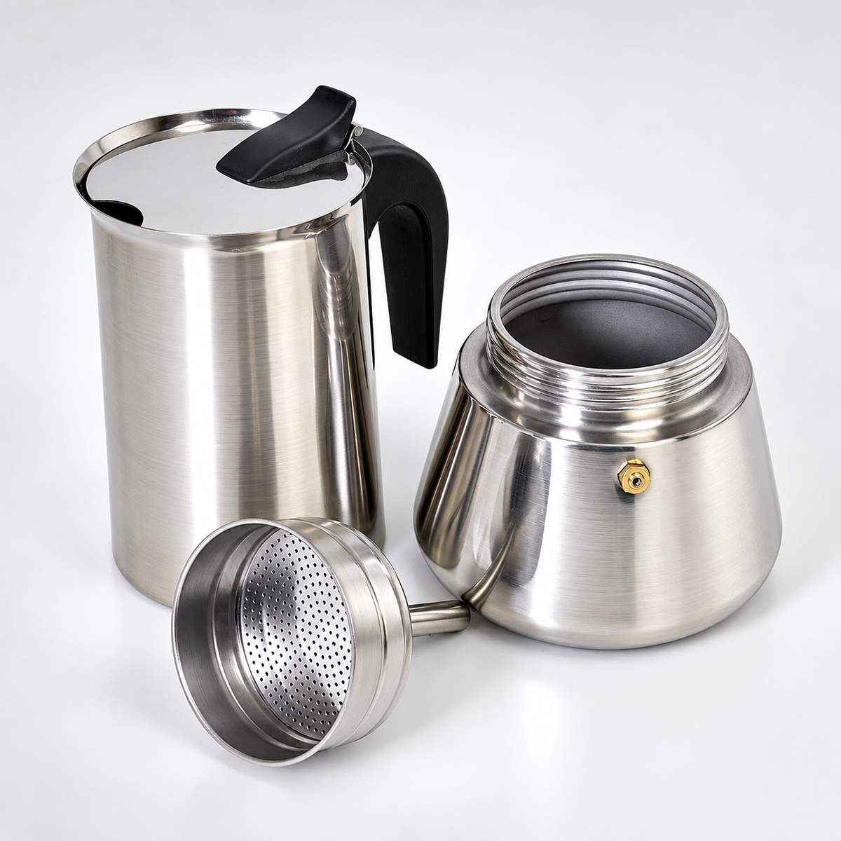 Cafetera Espresso Italiana 12 Tazas – Acero Inoxidable