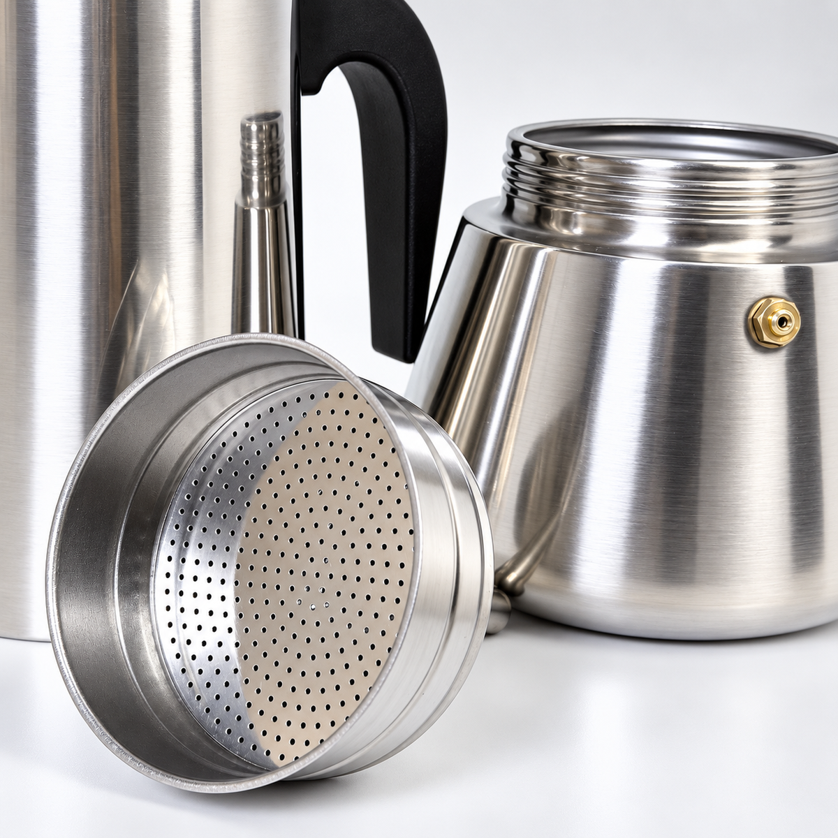 Cafetera Espresso Italiana 12 Tazas – Acero Inoxidable