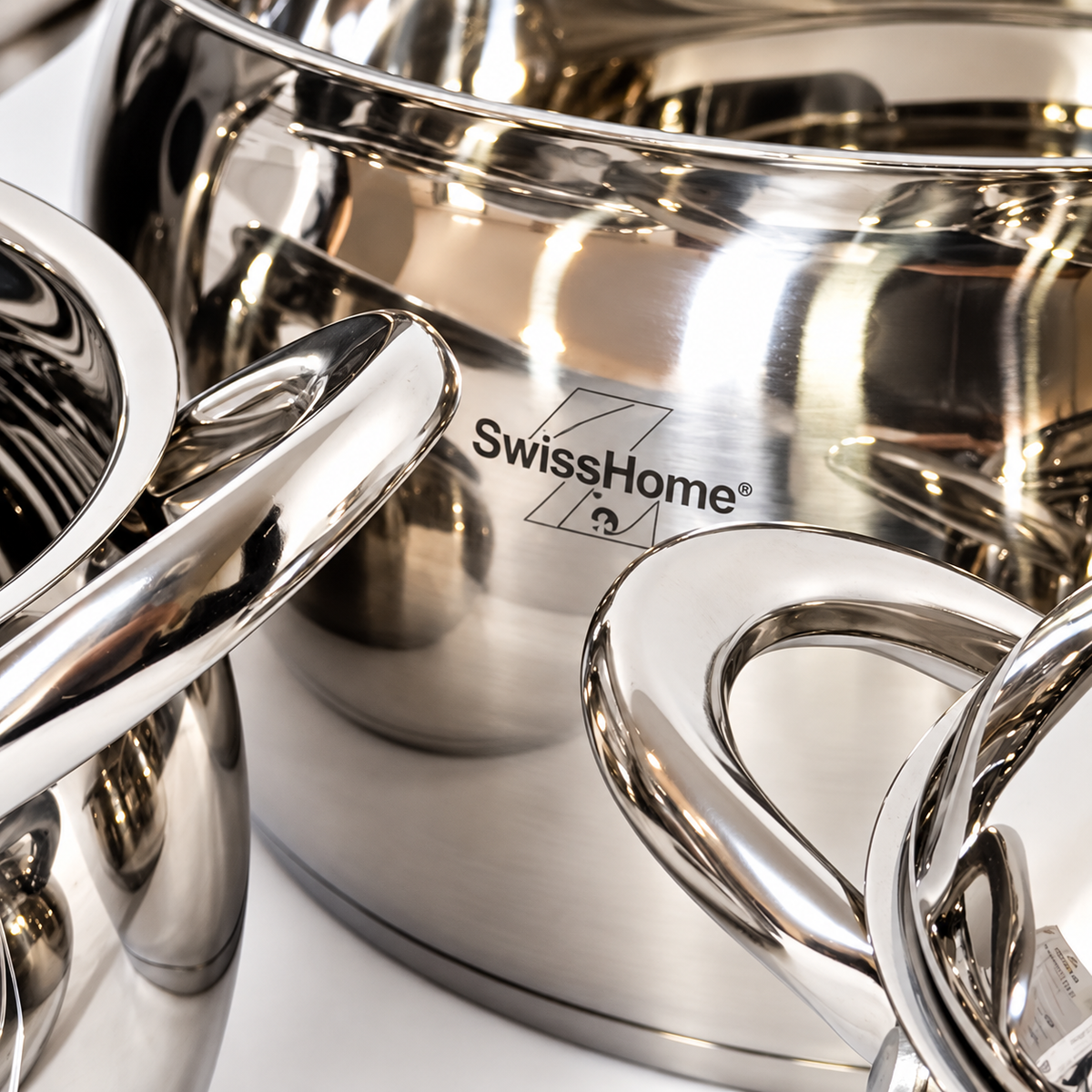 Batería de Cocina Swiss Home MK-9 – 9 Piezas en Acero Inoxidable