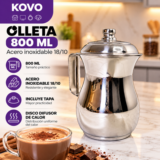 Olleta 800 ml – Acero Inoxidable 18/10 con Tapa