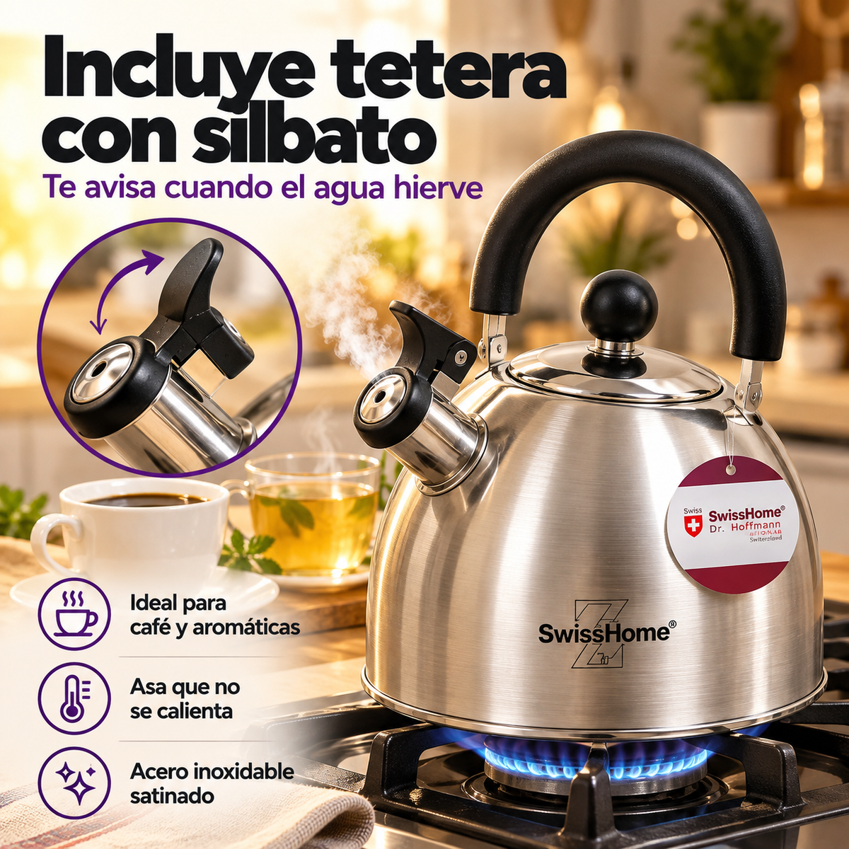 Batería de Cocina Swiss Home MK13 – 13 Piezas Acero Inoxidable 18/10